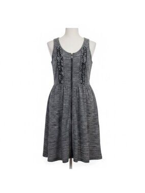Fish Bowl Womens Gray Sleeveless Fit & Flare Dress With Front Zipper Size S